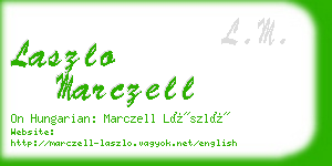 laszlo marczell business card